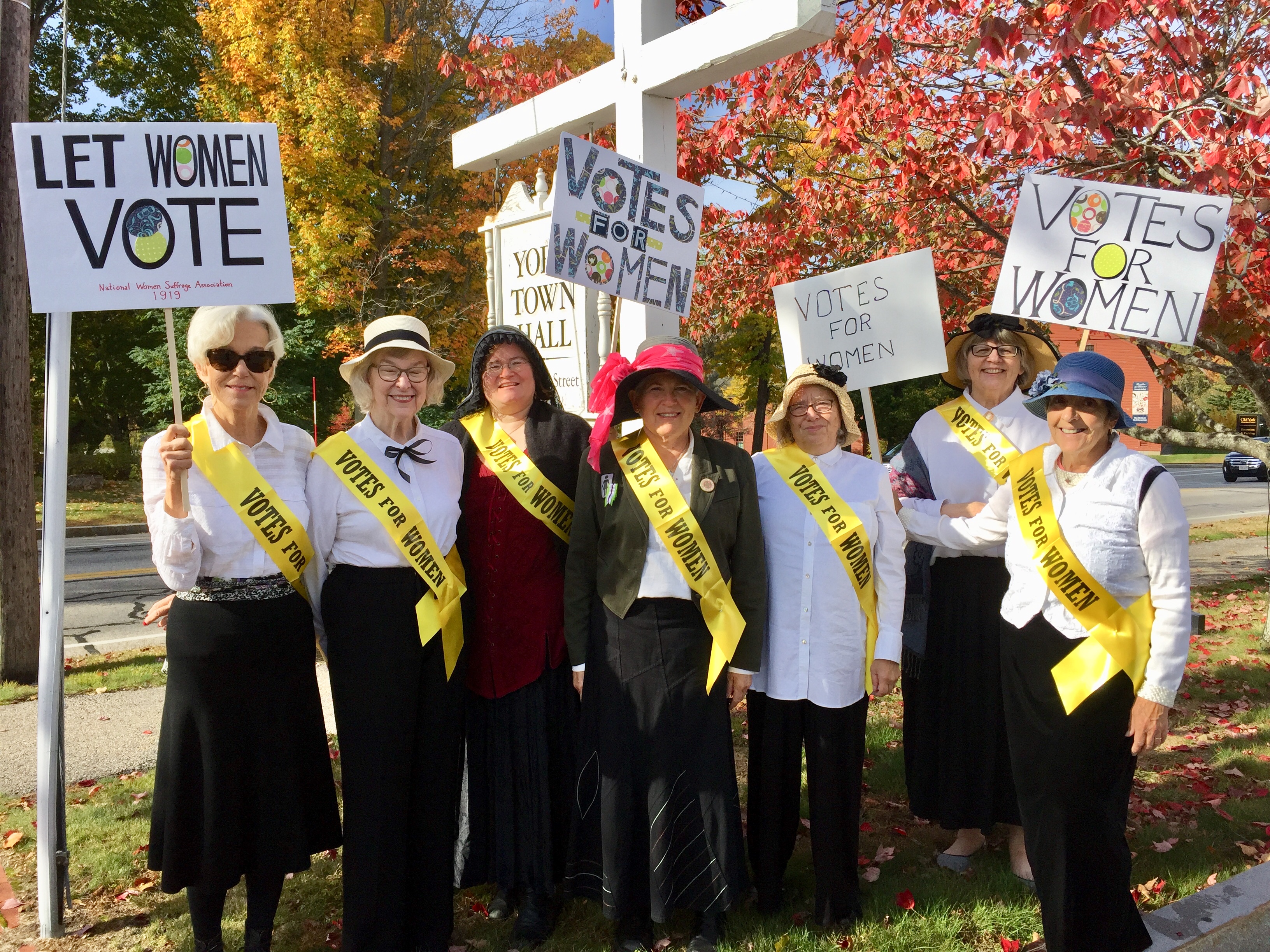 York Women in Suffrage costume